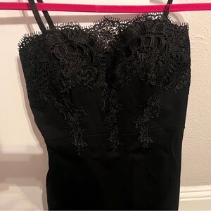 Haute Monde Black Dress with Gold Zipper